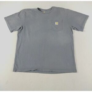 Carhartt Shirt Mens Large Gray Pocket Workwear Original Fit Tagless Crewneck Tee